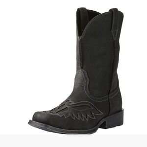 Ariat Men's Rambler Renegade Black Leather Square Toe Boot Men's Size 12EE